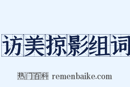 访美掠影组词是什么意思的图片